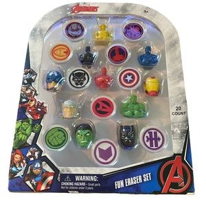 Avengers superhero eraser set new